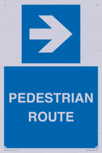 PEDESTRIAN ROUTE - right arrow